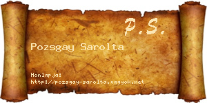 Pozsgay Sarolta névjegykártya